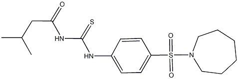 N-[4-(1-azepanylsulfonyl)phenyl]-N'-(3-methylbutanoyl)thiourea Struktur