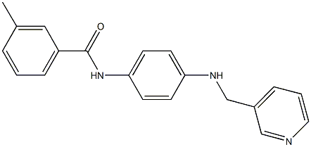 3-methyl-N-{4-[(3-pyridinylmethyl)amino]phenyl}benzamide Struktur