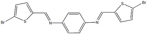 N-[(5-bromo-2-thienyl)methylene]-N-(4-{[(5-bromo-2-thienyl)methylene]amino}phenyl)amine Struktur