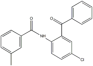 N-(2-benzoyl-4-chlorophenyl)-3-methylbenzamide Struktur