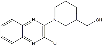 [1-(3-chloro-2-quinoxalinyl)-3-piperidinyl]methanol Struktur