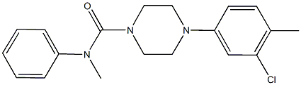 4-(3-chloro-4-methylphenyl)-N-methyl-N-phenyl-1-piperazinecarboxamide Struktur