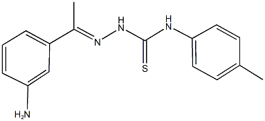 1-(3-aminophenyl)ethanone N-(4-methylphenyl)thiosemicarbazone Struktur