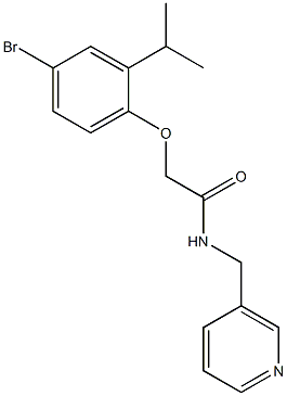 2-(4-bromo-2-isopropylphenoxy)-N-(3-pyridinylmethyl)acetamide Struktur