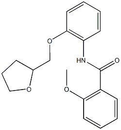 2-methoxy-N-[2-(tetrahydro-2-furanylmethoxy)phenyl]benzamide Struktur