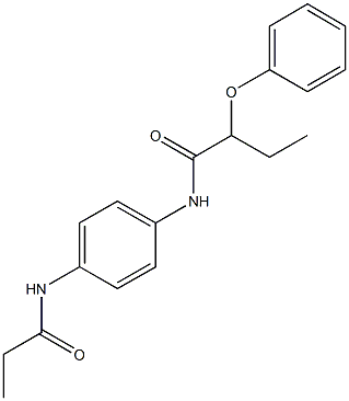 2-phenoxy-N-[4-(propionylamino)phenyl]butanamide Struktur