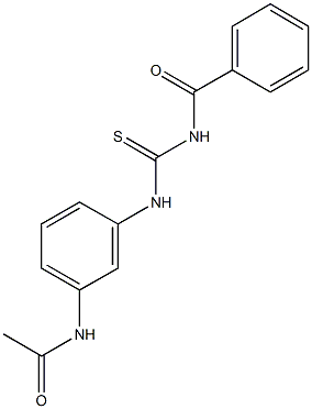 N-(3-{[(benzoylamino)carbothioyl]amino}phenyl)acetamide Struktur