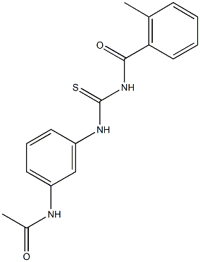 N-[3-({[(2-methylbenzoyl)amino]carbothioyl}amino)phenyl]acetamide Struktur