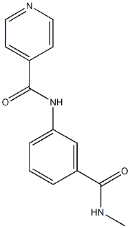 N-{3-[(methylamino)carbonyl]phenyl}isonicotinamide Struktur