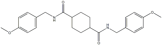 N~1~,N~4~-bis(4-methoxybenzyl)-1,4-cyclohexanedicarboxamide Struktur