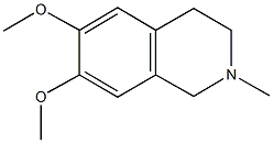 1,2,3,4-Tetrahydro-6,7-dimethoxy-2-methylisoquinoline Struktur