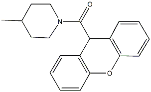 4-methyl-1-(9H-xanthen-9-ylcarbonyl)piperidine Struktur