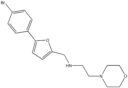 N-{[5-(4-bromophenyl)-2-furyl]methyl}-N-[2-(4-morpholinyl)ethyl]amine Struktur