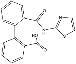 2'-[(1,3-thiazol-2-ylamino)carbonyl][1,1'-biphenyl]-2-carboxylic acid Struktur