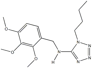 N-(1-butyl-1H-tetraazol-5-yl)-N-(2,3,4-trimethoxybenzyl)amine Struktur