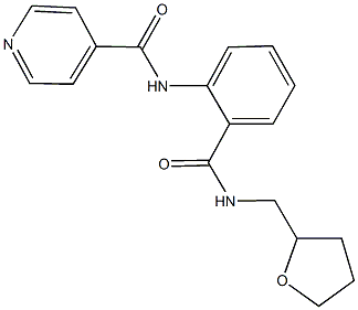 N-(2-{[(tetrahydro-2-furanylmethyl)amino]carbonyl}phenyl)isonicotinamide Struktur