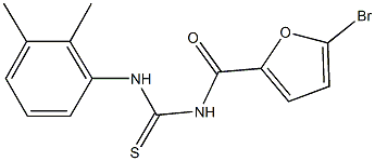 N-(5-bromo-2-furoyl)-N'-(2,3-dimethylphenyl)thiourea Struktur