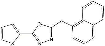 2-(1-naphthylmethyl)-5-(2-thienyl)-1,3,4-oxadiazole Struktur