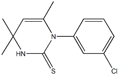 1-(3-chlorophenyl)-4,4,6-trimethyl-3,4-dihydro-2(1H)-pyrimidinethione Struktur