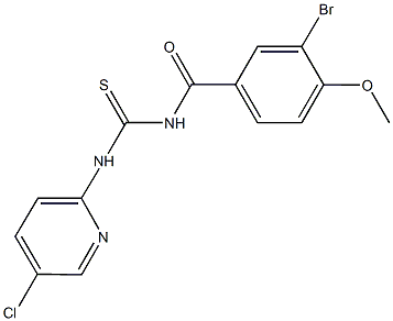 N-(3-bromo-4-methoxybenzoyl)-N'-(5-chloro-2-pyridinyl)thiourea Struktur