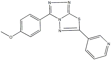 methyl 4-[6-(3-pyridinyl)[1,2,4]triazolo[3,4-b][1,3,4]thiadiazol-3-yl]phenyl ether Struktur