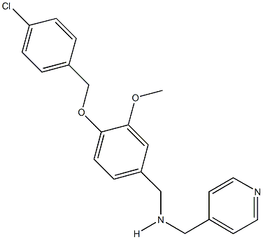 N-{4-[(4-chlorobenzyl)oxy]-3-methoxybenzyl}-N-(4-pyridinylmethyl)amine Struktur