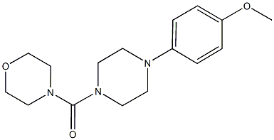 methyl 4-[4-(4-morpholinylcarbonyl)-1-piperazinyl]phenyl ether Struktur