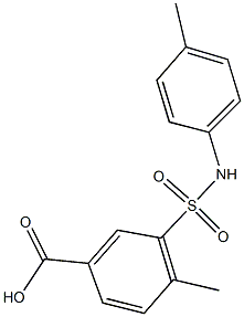 4-methyl-3-(4-toluidinosulfonyl)benzoic acid Struktur