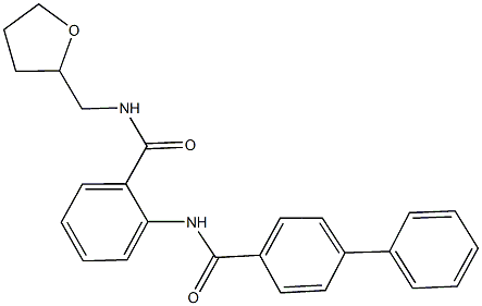 N-(2-{[(tetrahydro-2-furanylmethyl)amino]carbonyl}phenyl)[1,1'-biphenyl]-4-carboxamide Struktur