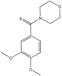 4-(3,4-dimethoxybenzothioyl)morpholine Struktur