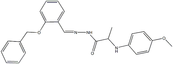 N'-[2-(benzyloxy)benzylidene]-2-(4-methoxyanilino)propanohydrazide Struktur