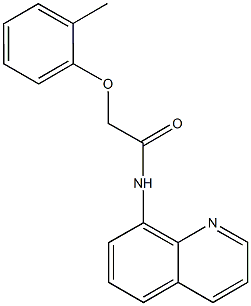 2-(2-methylphenoxy)-N-(8-quinolinyl)acetamide Struktur