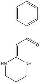 1-phenyl-2-tetrahydro-2(1H)-pyrimidinylideneethanone Struktur