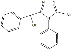 phenyl(4-phenyl-5-sulfanyl-4H-1,2,4-triazol-3-yl)methanol Struktur