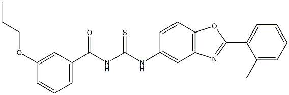 N-[2-(2-methylphenyl)-1,3-benzoxazol-5-yl]-N'-(3-propoxybenzoyl)thiourea Struktur