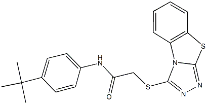 N-(4-tert-butylphenyl)-2-([1,2,4]triazolo[3,4-b][1,3]benzothiazol-3-ylsulfanyl)acetamide Struktur