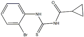 N-(2-bromophenyl)-N'-(cyclopropylcarbonyl)thiourea Struktur