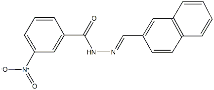 3-nitro-N'-(2-naphthylmethylene)benzohydrazide Struktur