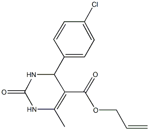 allyl 4-(4-chlorophenyl)-6-methyl-2-oxo-1,2,3,4-tetrahydro-5-pyrimidinecarboxylate Struktur