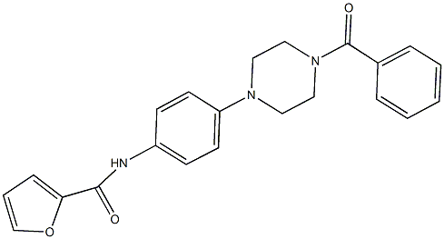 N-[4-(4-benzoyl-1-piperazinyl)phenyl]-2-furamide Struktur