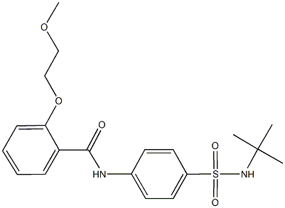 N-{4-[(tert-butylamino)sulfonyl]phenyl}-2-(2-methoxyethoxy)benzamide Struktur