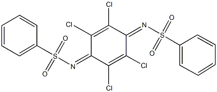 N-{2,3,5,6-tetrachloro-4-[(phenylsulfonyl)imino]-2,5-cyclohexadien-1-ylidene}benzenesulfonamide Struktur