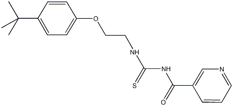 N-[2-(4-tert-butylphenoxy)ethyl]-N'-(3-pyridinylcarbonyl)thiourea Struktur