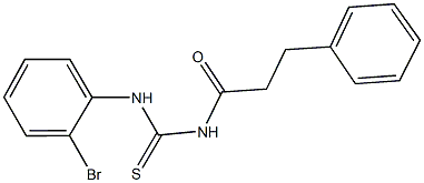 N-(2-bromophenyl)-N'-(3-phenylpropanoyl)thiourea Struktur