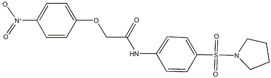 2-{4-nitrophenoxy}-N-[4-(pyrrolidin-1-ylsulfonyl)phenyl]acetamide Struktur