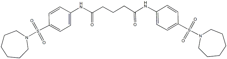 N~1~,N~5~-bis[4-(1-azepanylsulfonyl)phenyl]pentanediamide Struktur