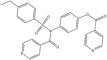 4-[[(4-ethylphenyl)sulfonyl](isonicotinoyl)amino]phenyl isonicotinate Struktur