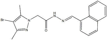 2-(4-bromo-3,5-dimethyl-1H-pyrazol-1-yl)-N'-(1-naphthylmethylene)acetohydrazide Struktur