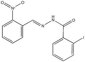 N'-{2-nitrobenzylidene}-2-iodobenzohydrazide Struktur