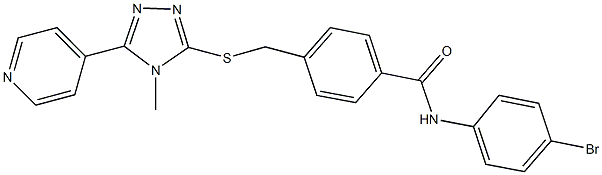 N-(4-bromophenyl)-4-({[4-methyl-5-(4-pyridinyl)-4H-1,2,4-triazol-3-yl]thio}methyl)benzamide Struktur